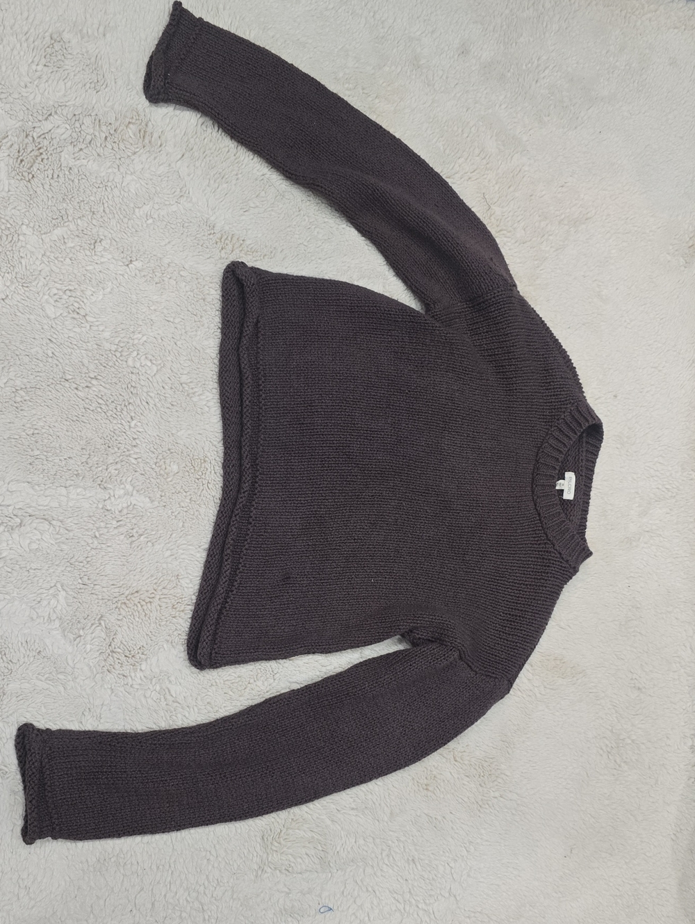 Pilcro Crewneck Sweater in Dark Charcoal